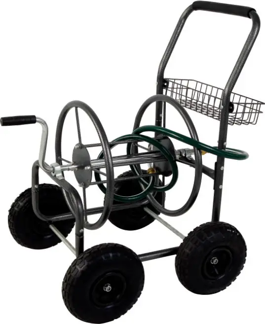 4-Wheel Garden Hose Reel Cart with 250-Foot-Hose Capacity