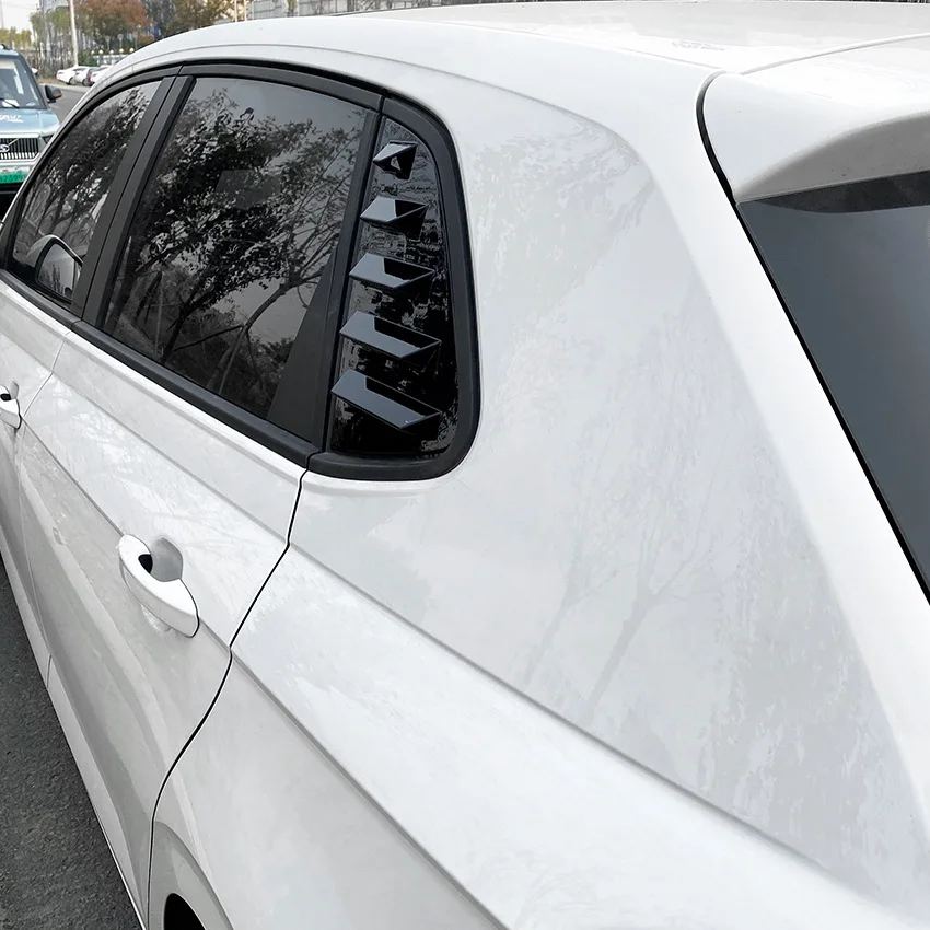 Universal Hood Louvers Panels Air Flow Vent Cover Car Roof Decorative Intake Hood Scoop For VW Polo MK6 2019