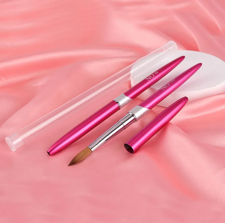 Natural 100% Kolinsky Germany Acrylic size #2-14# Animal Sable Nail  Extension Brushes