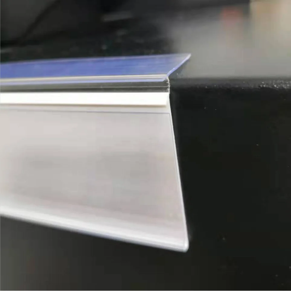 Hotsale Retail plastic profile Price Display tape on shelf  with soft for supermarket Transparent Custom