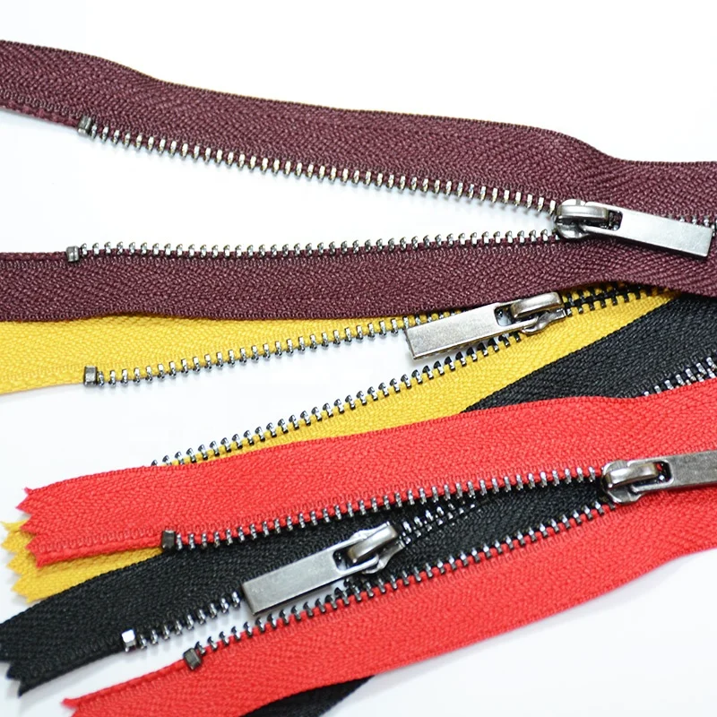 Jeans Zippers for Pants # Color Close-end Heavy Duty Metal Zipper Wholesale 3 Brass Zip Company Fashion Auto Lock Hiking Shoes