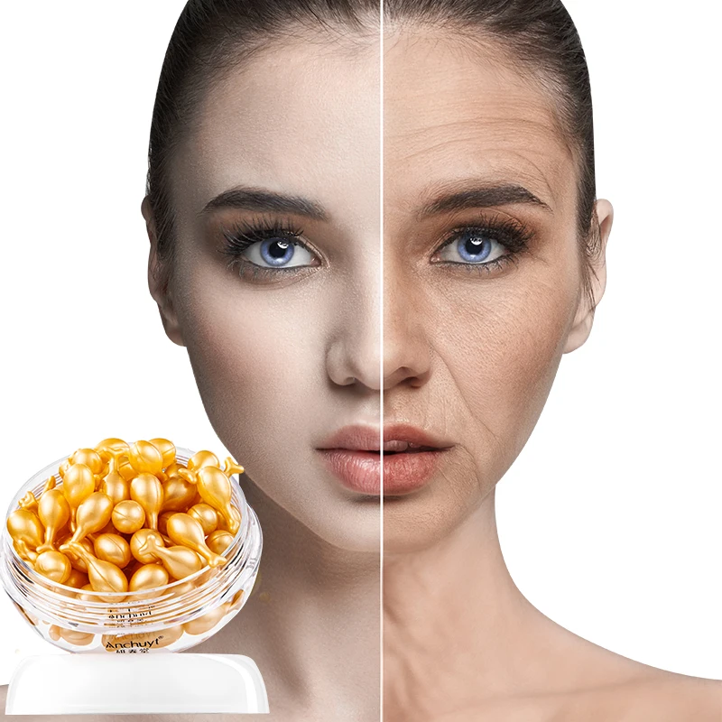 Custom Natural Fullerene Placenta Serum Capsules Moisturizing Firming Skin Lightening Vitamin C Facial Serum