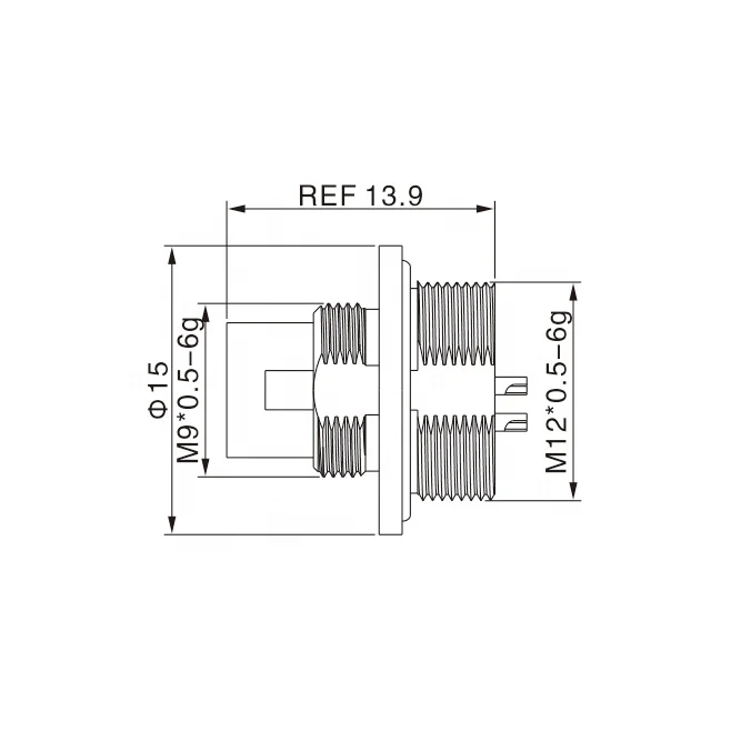 Finecables Waterproof Solder Panel Mount 2/3/4/5/6/7/8 Pin M9 Connector