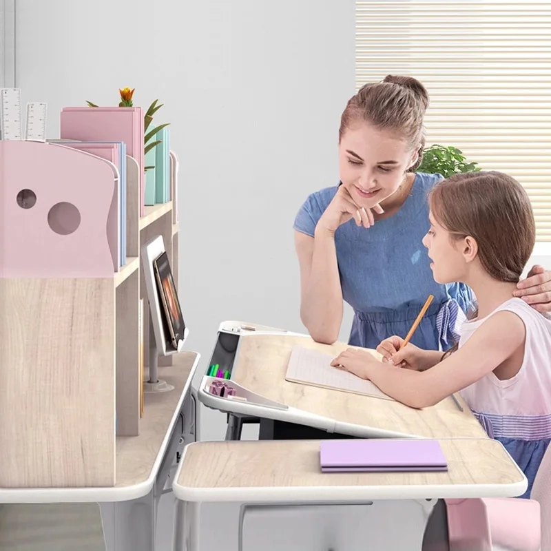 Cheap Piece Ergonomic Study Table, Cheap Piece Adjustable Study Desk And Chair Set/