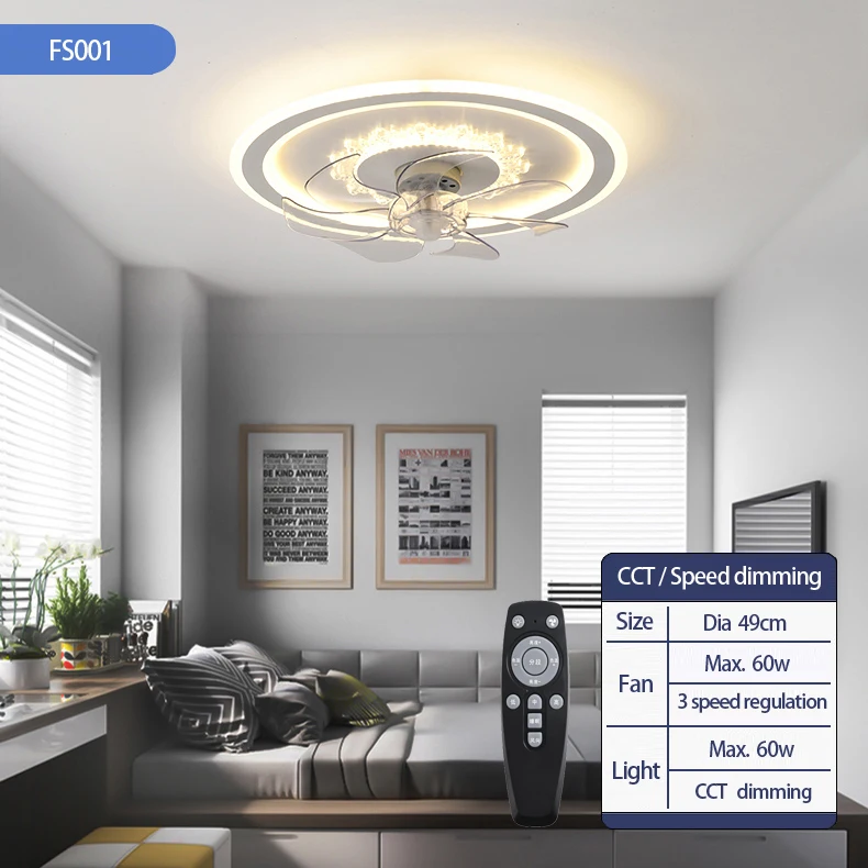
Good price smart flower shape bedroom led ceiling fan light lamp with remote control 