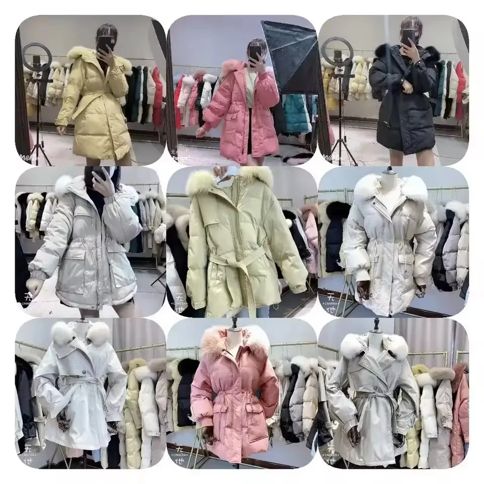 Womens Lightweight Puffer Jacket, Winter Coats for Women Warm Quilted Bubble Padded Hood Coat with Faux Fur Collar