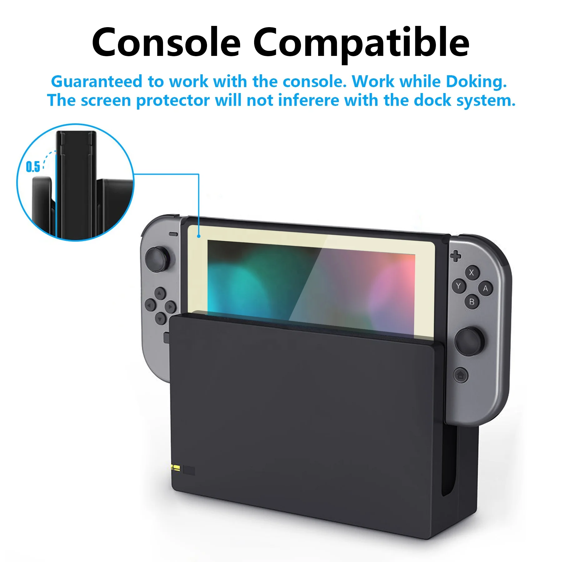 Extremerate 9H Super Tough Anti-Scratch Screen Protection Tempered Glass Protect Film Screen Guard For Nintendo Switch Console