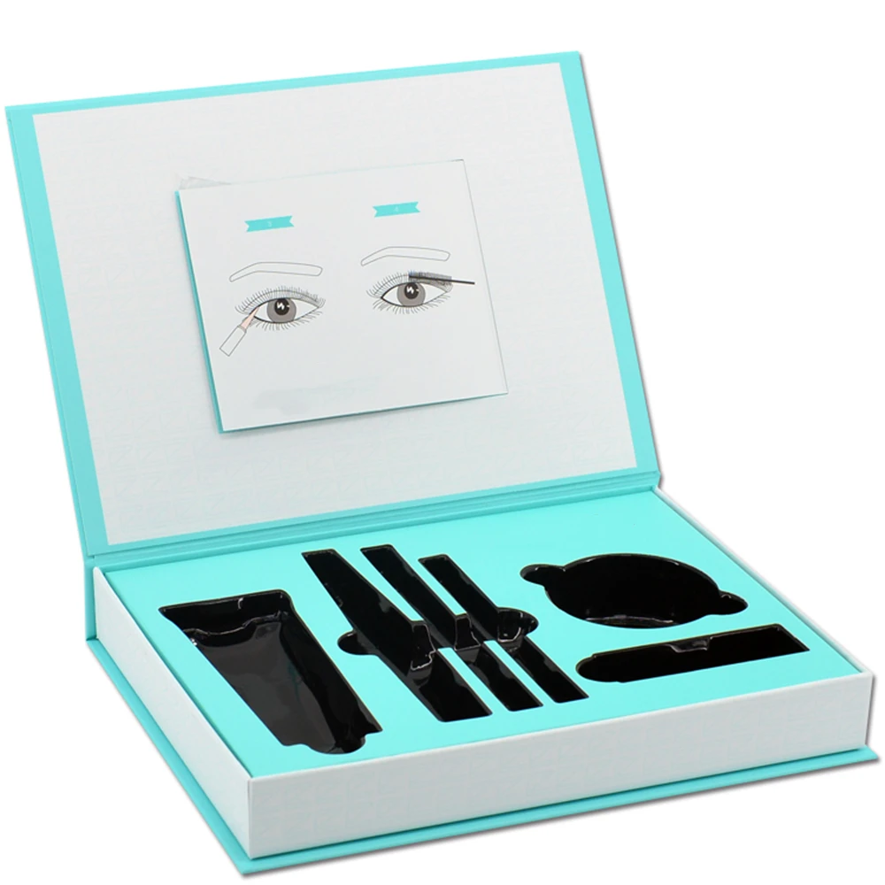 Custom Printed Luxury Book Shaped cosmetic Essential Oil Cream Packaging Hardcover Cardboard Cosmetic Gift Box