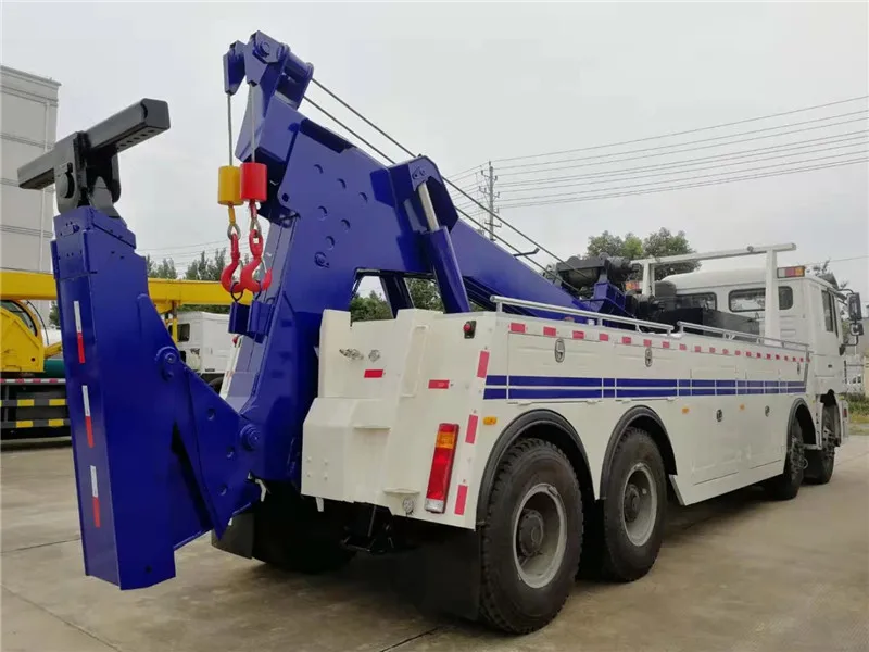 8X4 Shacman 40ton 50 ton 60 ton heavy duty rotator wrecker tow truck for sale