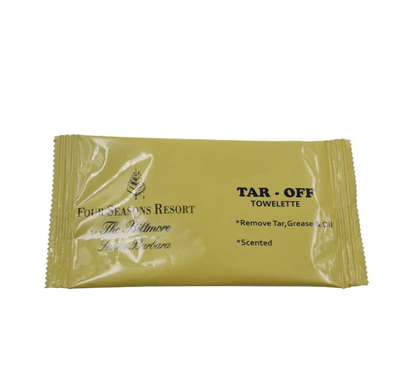 travel customized disposable cotton restaurant wipe moist facial towel