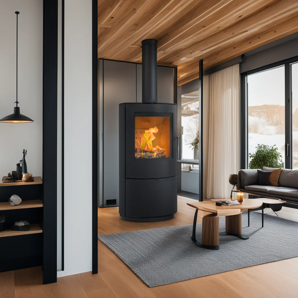 ECO 2022design High-Temperature Resistant Glass European design Classic Wood Stove classic round type