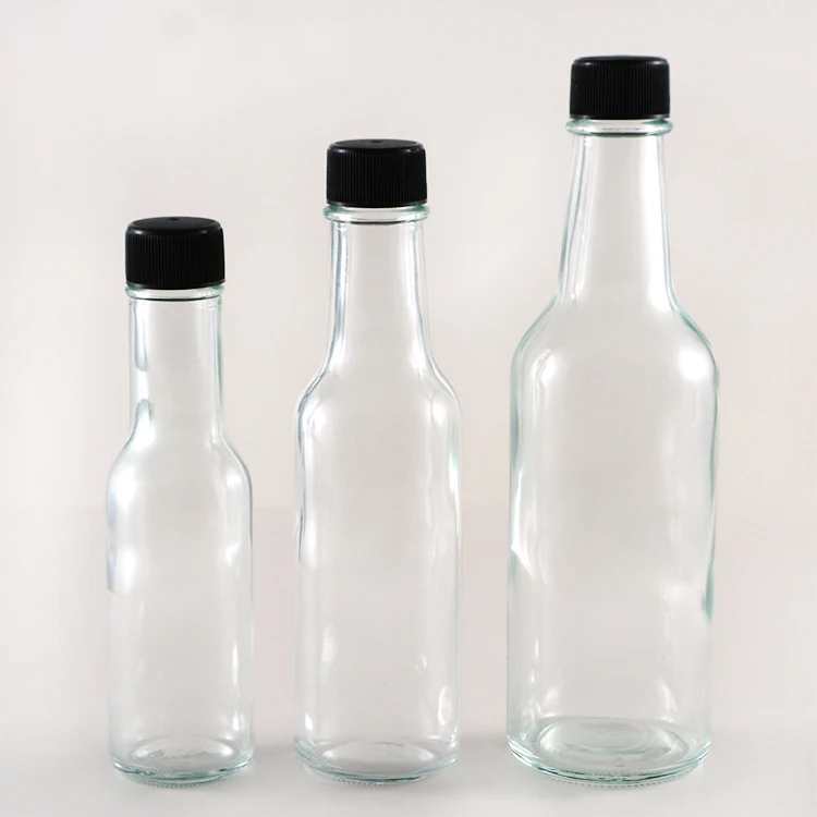 100ml 150ml 250ml Woozy Bottle 8oz Hot Sauce Glass Bottles With Seal Cap