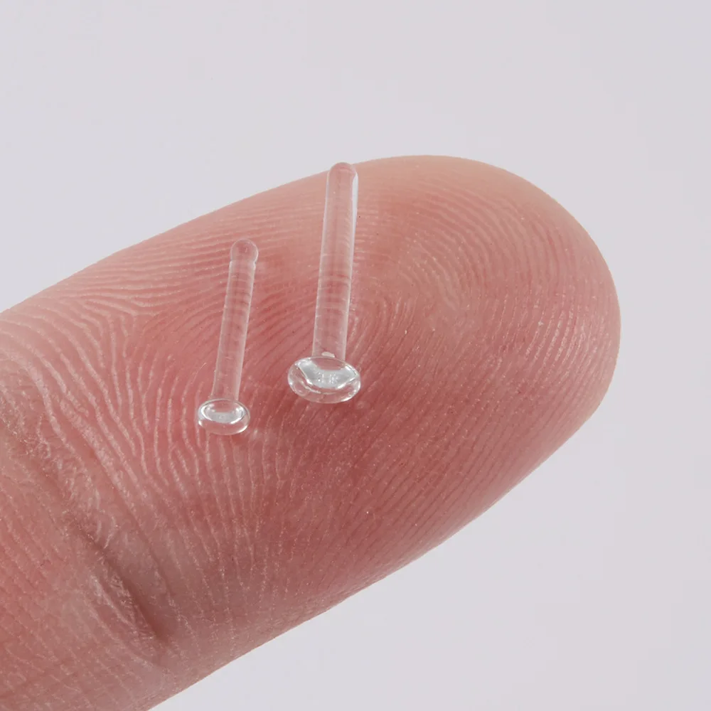14G 16G 18G Clear Flexible Bioplast Retainer Navel Belly Ring Eyebrow Tongue Nipple Barbell Nose Lip Labret Stud