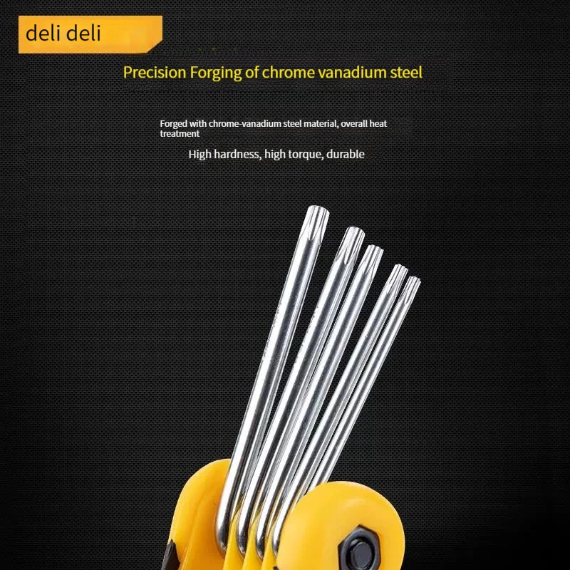 Высокое качество Deli DL3098 Allen Ключ набор 8 шт. Torx Отвертка складной узор ключей