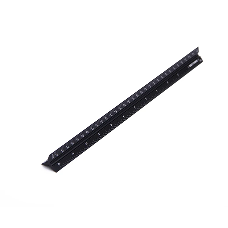 High Quality Aluminum Alloy Triangular Architect Scale Measurement Custom Triangular Ruler