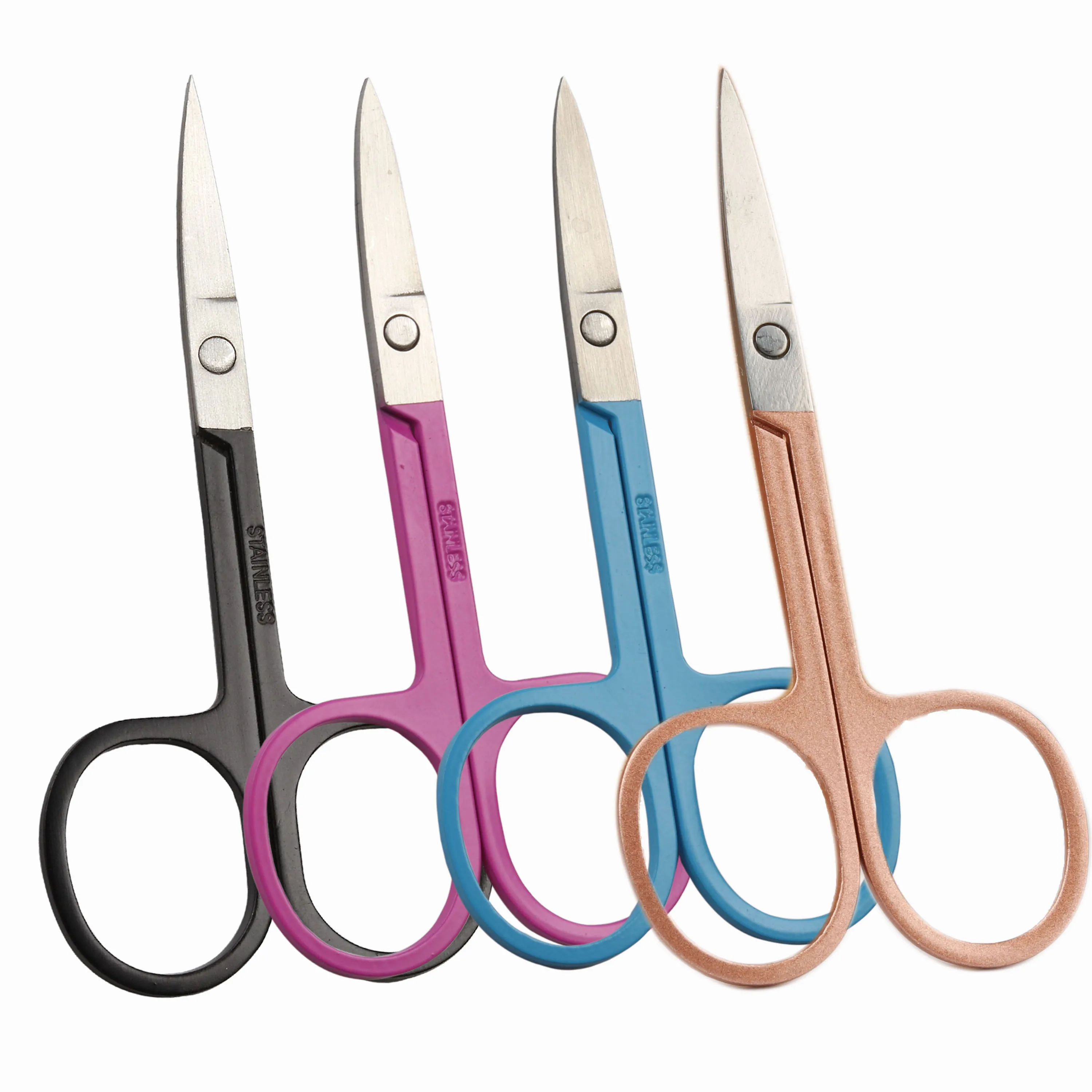 Wholesale Customization Paint Spray Color Makeup Tools Beauty Scissors Eyelash Eyebrow Trimmer Cosmetic Scissors