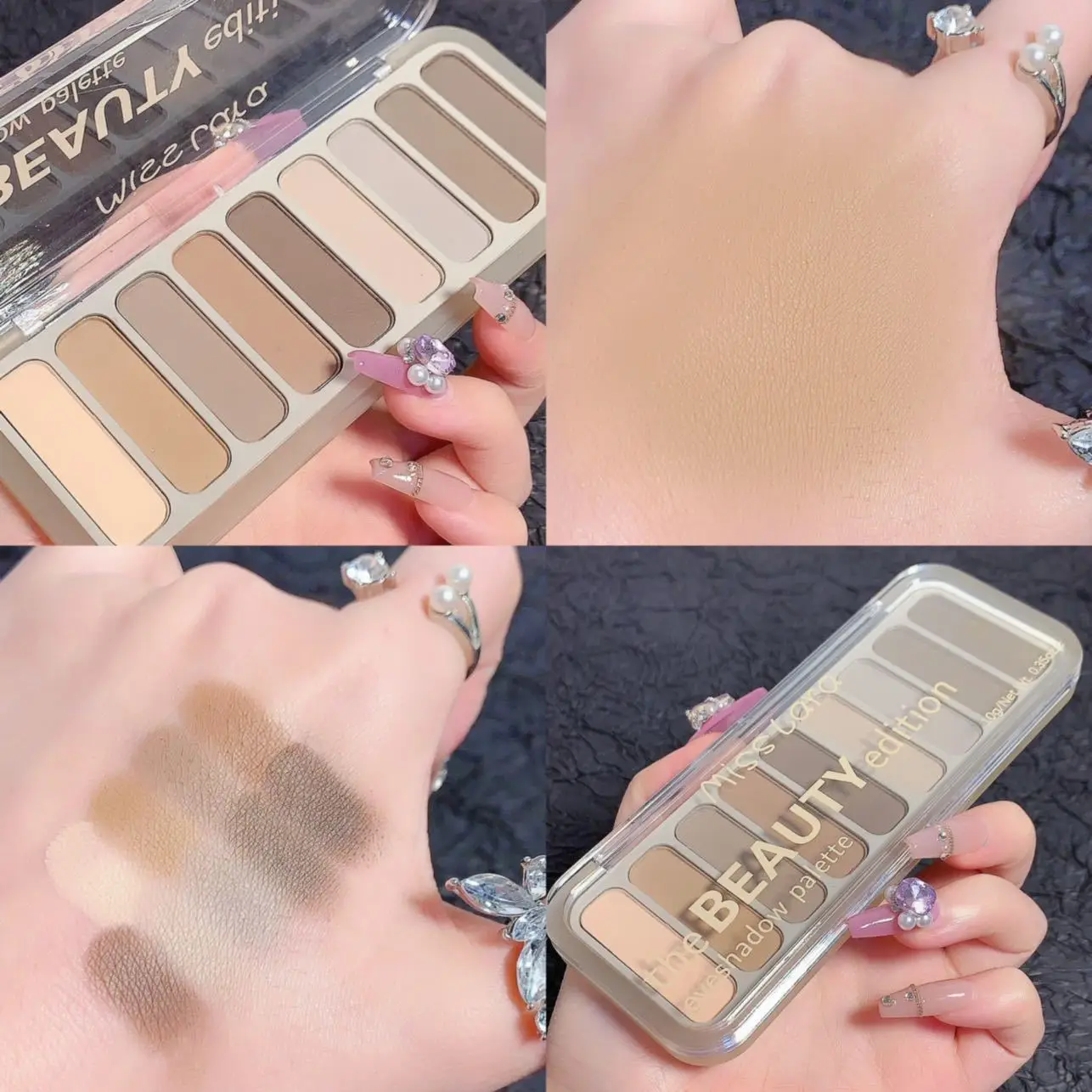 Miss Lara Wholesale Eye Shadow And Blush Palette Pigmento Suelto Sombra De Ojos Clear Acrylic Eyeshadow Palette