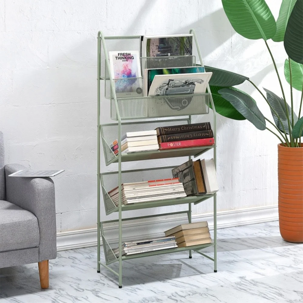 OEM High Quality Mesh Metal Newspaper Rack stand fold Magazine Stand Holder rack Metal newspaper and magazine Display Rack