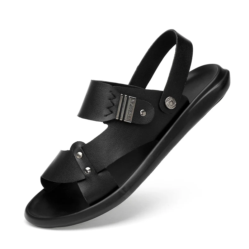 Sandalias Zapatos Cheap Price Fashion Rubber Outsole Summer Beach Comfortable Leather Sandals Men