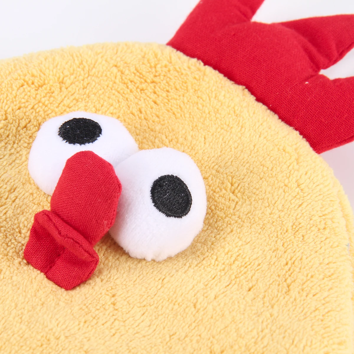 Cute Animal Coral Velvet Super Soft Absorbent Microfiber Hand Towel Hanging Bathroom Kitchen Towel Chicken Puff Towel