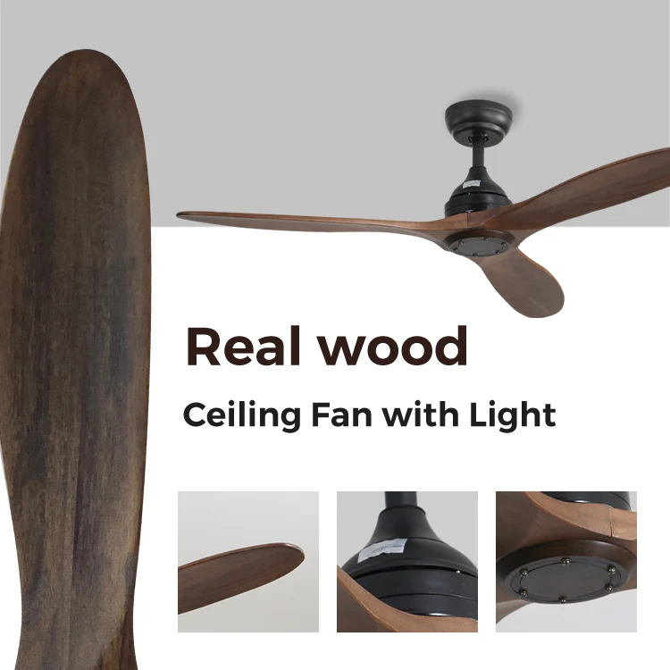 Factory direct dc ceiling fans prices timer select 5 speed tuya wifi smart wooden ceiling fan with remote