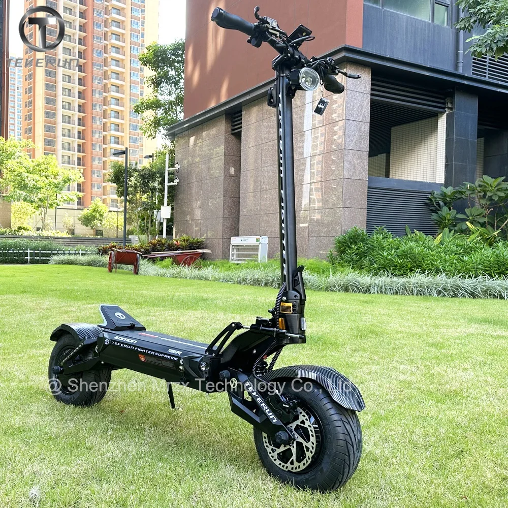 Official Teverun Fighter Supreme 7260R Edition 72V 60Ah Battery Peak Power 10000W 13inch Tire Top Speed 120km/h Max Range 200km