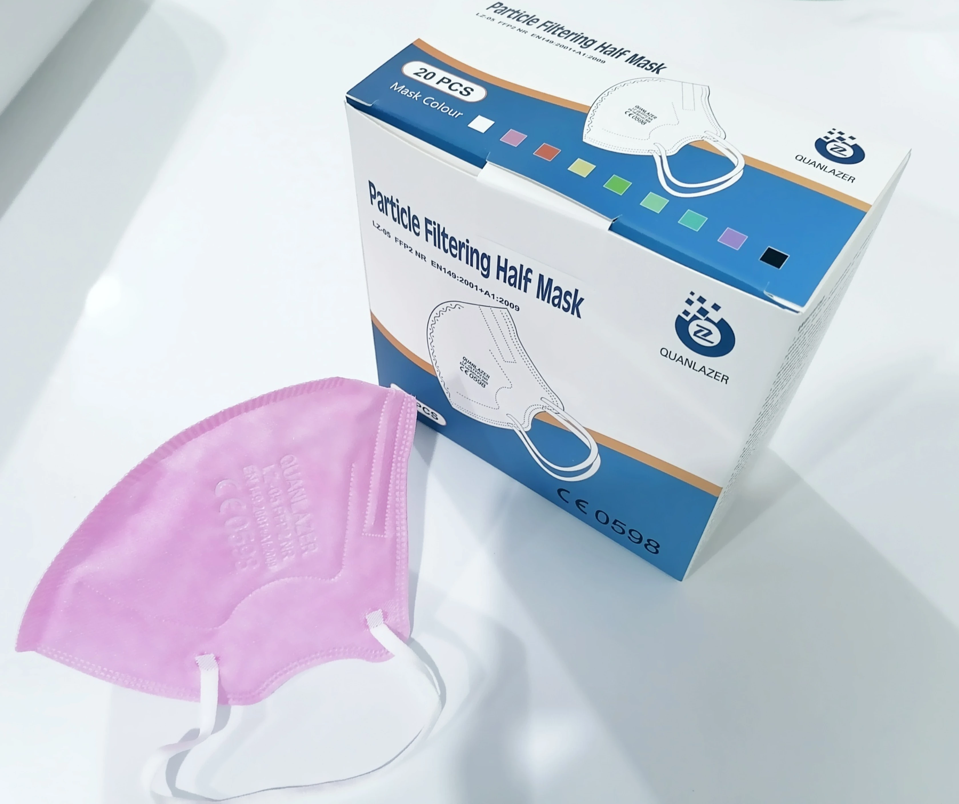 
EN149:2001 5 Layer Filtering type Masks FFP2 NR 99% Usage 6% breathing resistance 4mbar 