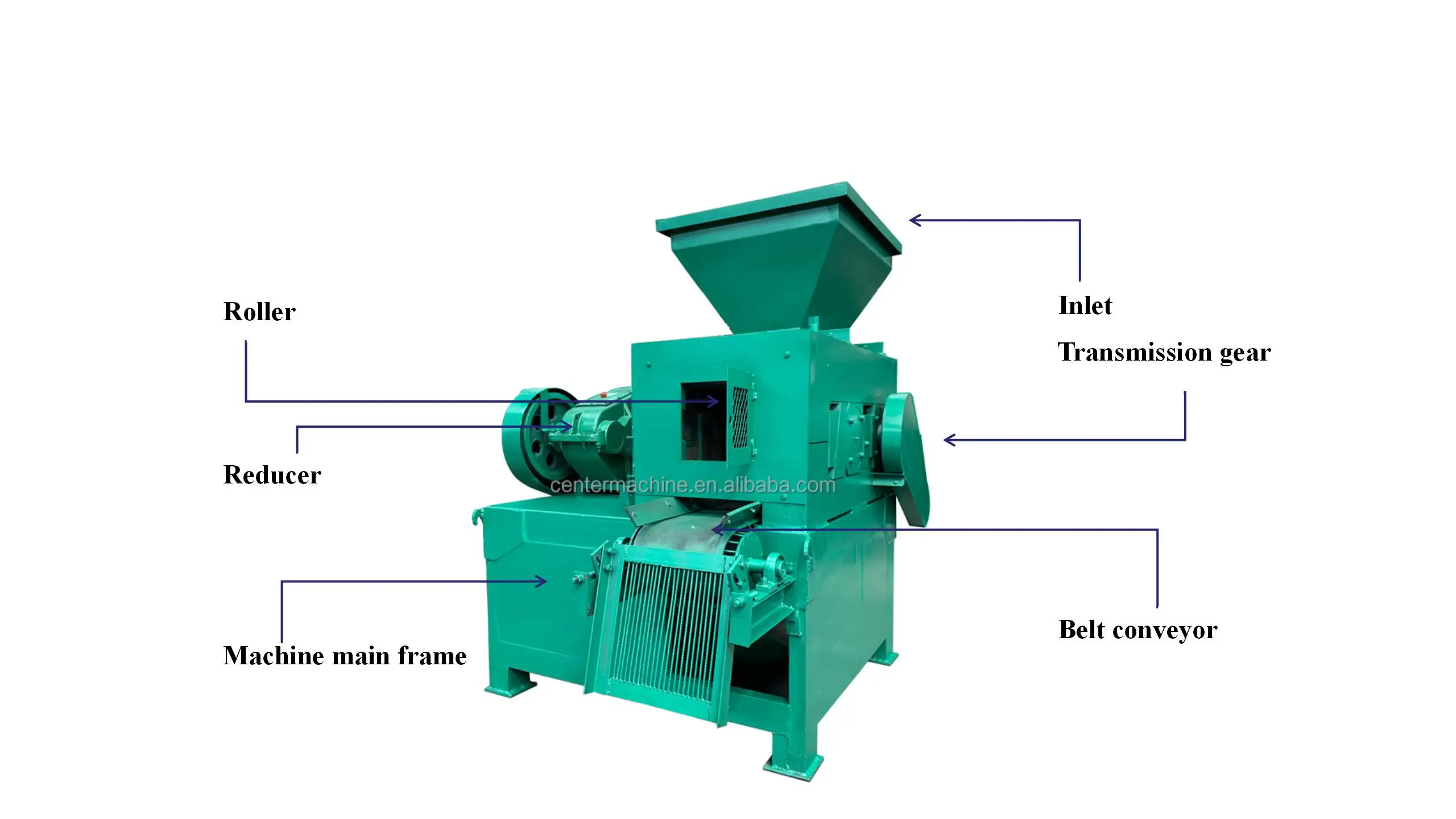 Pulverized Coal Ball Press Machine Round Shape Biomass Briquette Equipment