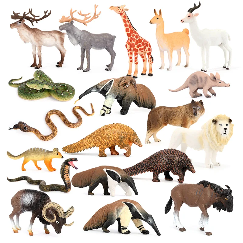 Wholesale Solid PVC Simulation  Statue Model Wild Safari Figures Animal Toys Figurines