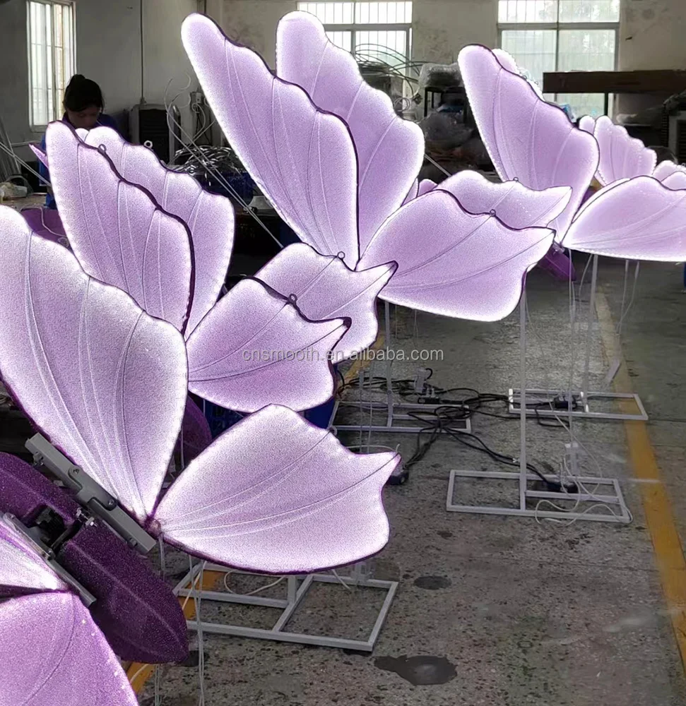 Explosive Models Wedding Stage Led Luminous Butterfly Light Road Lead Wedding Props Road lead Wrought Iron Butterflies