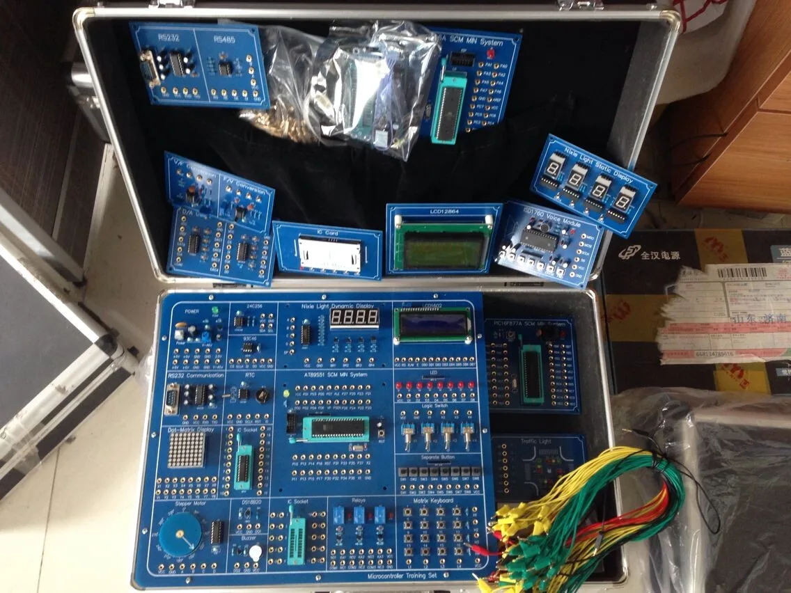 Electronic educational kits,Microcontroller Experiment Equipment kit (module type AVR+PIC+MCS51)