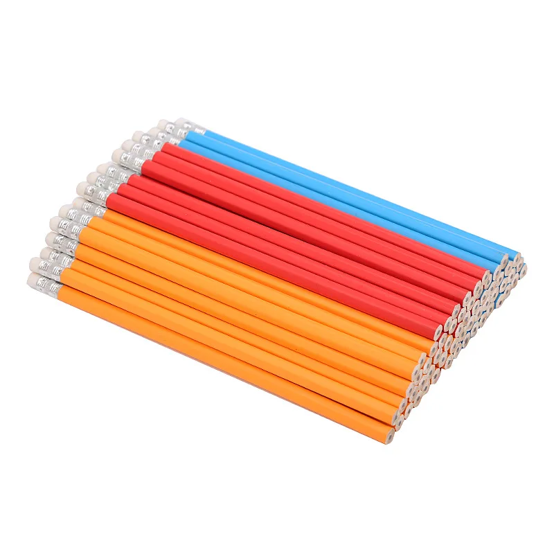 New  Wood Pencil HB Refill 7' Student Pencils  With Erasers Can Be Customized Logo And Colors
