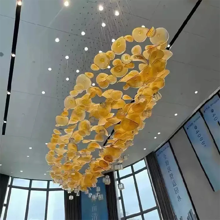 lighting chandelier modern rectangular dining table amber murano glass led chandelier ceiling hanging lights for home kitchen