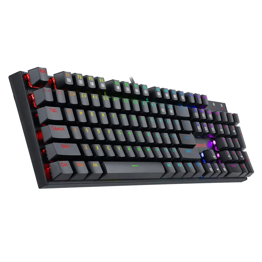 Hot Sale Redragon K565-RGB 104 Keys Office Computer Gaming RGB Backlight Red Switch USB Wired Mechanical keyboard