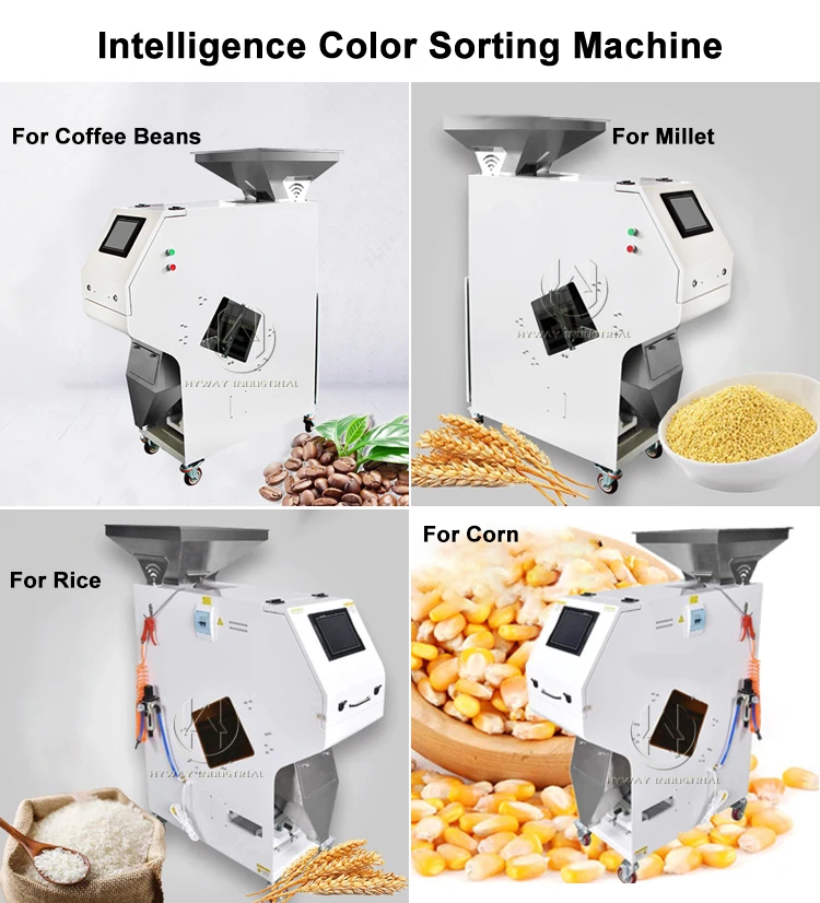 500-1500kg/h coffee beans rice garin color sorting cocoa beans spare color sorter soybean machine