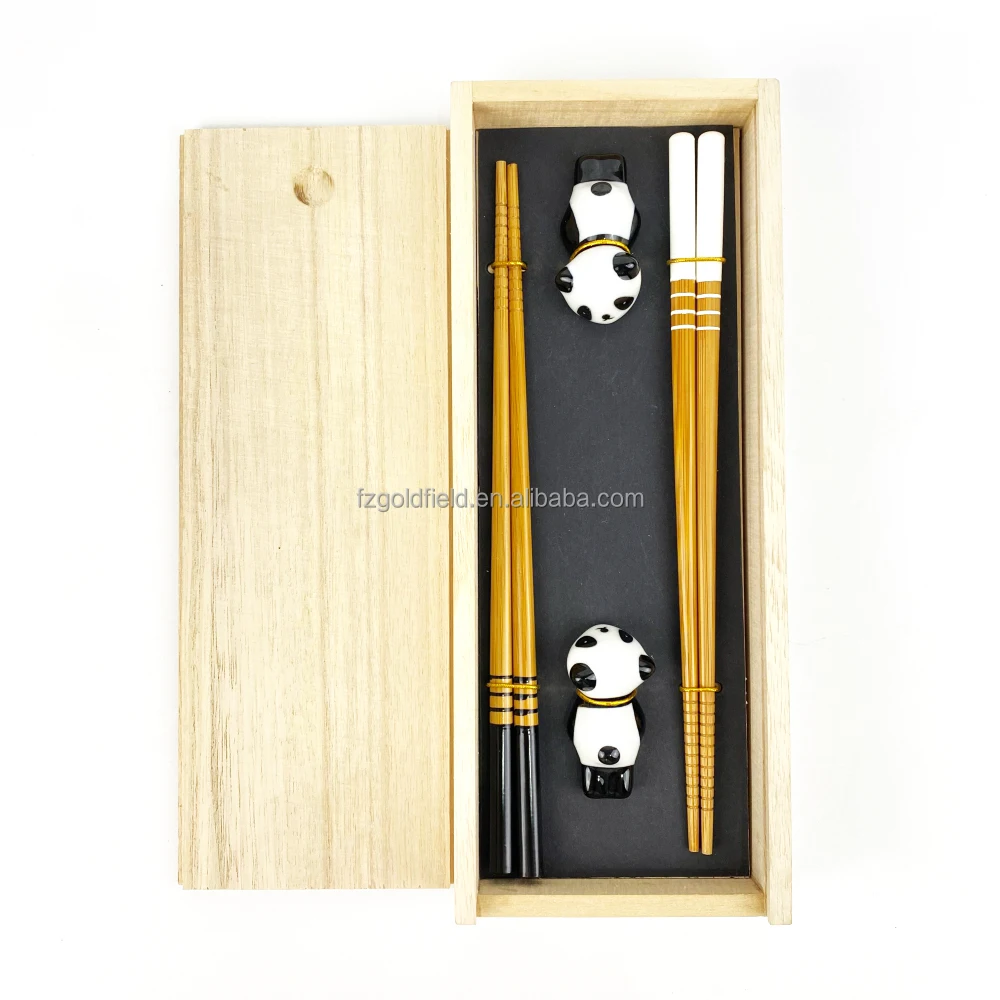 Wholesale Eco-friendly Bamboo chopsticks  Sushi stick  with holder customization logo of chopsticks