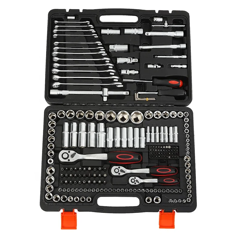 215pcs Automotive Tools Auto Repair Mechanic Tool Set  socket set  ratchet wrench with spanner set
