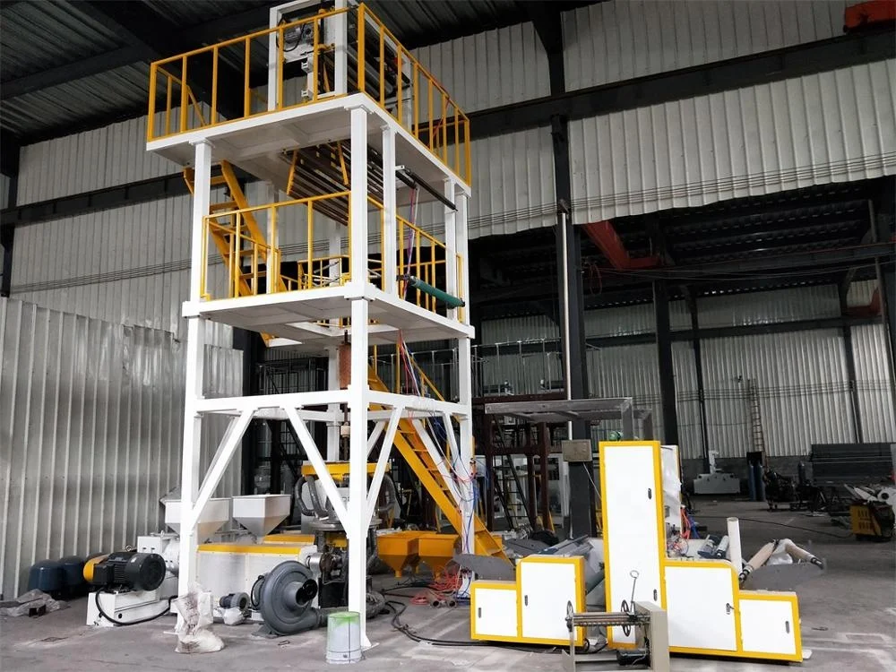 Машина для выдувания пленки aba 1200 мм, машина для выдувания пленки aba с 3 слоями, машина для совместной экструзии выдувной пленки