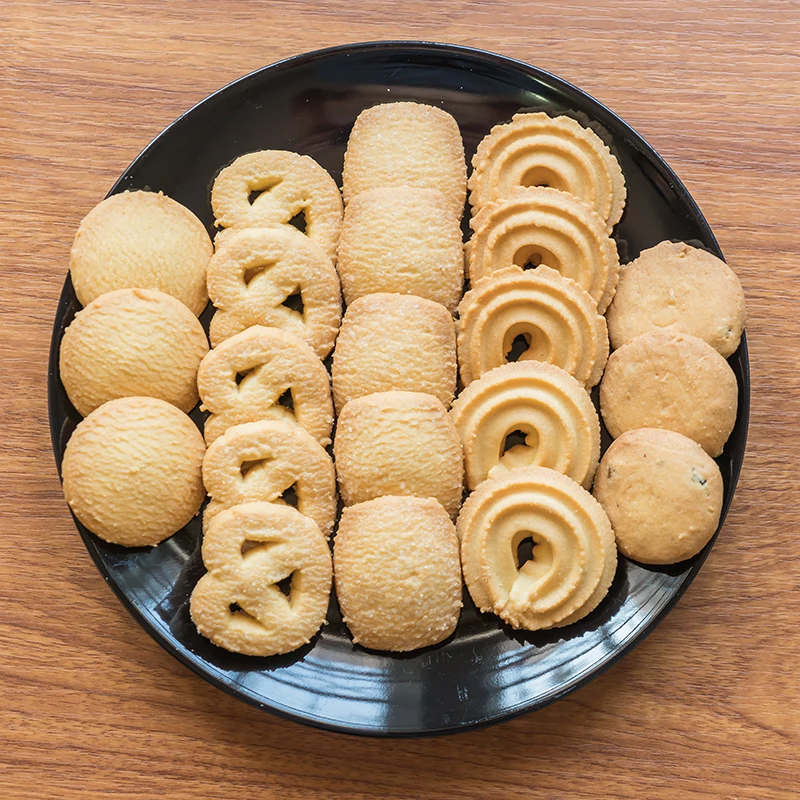 Датское масло печенье в 4 унции синий Олово воздушный шар печенье
