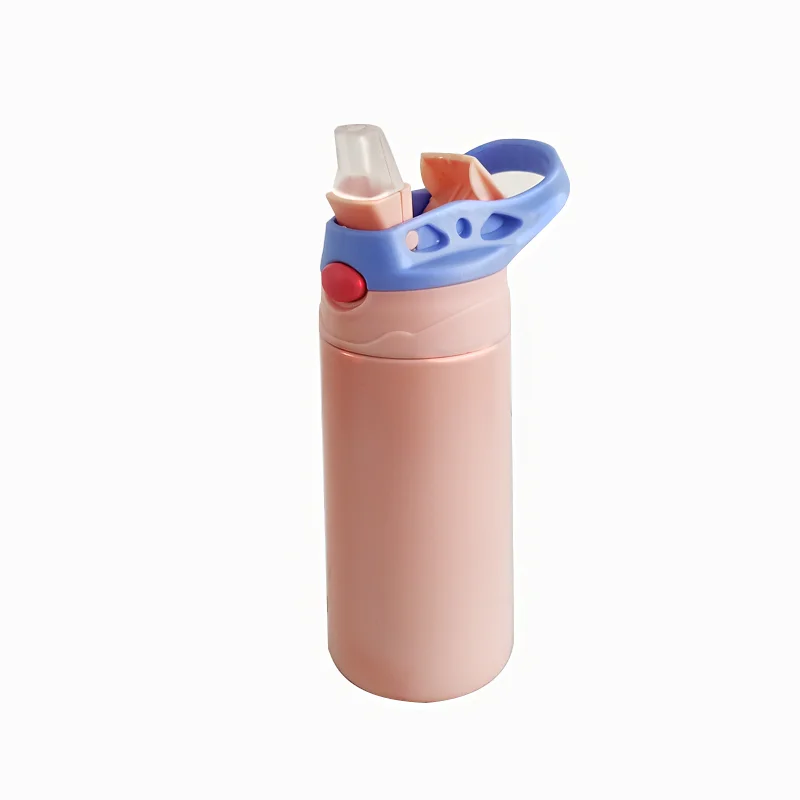 Wholesale custom logo insulate stainless steel water bottle for kid flask bottle double walled vacuum termos with lid.