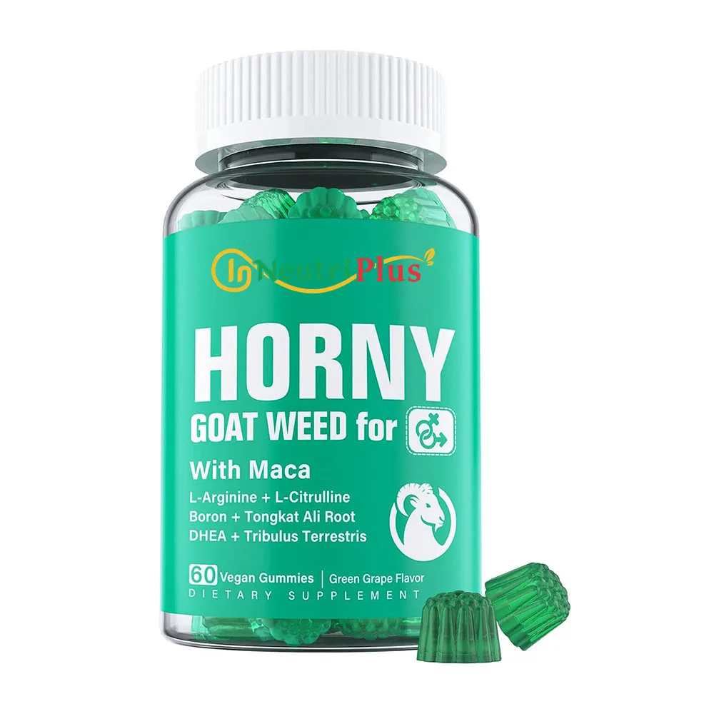 Horny Goat Weed Gummies with Black Maca Root to Boost to Boost Energy for Men and Women