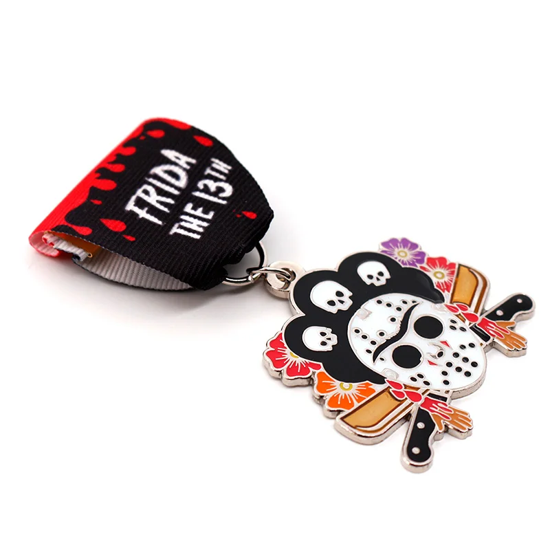 Wholesale Cheap Custom Unique Carnival Medallion Metal Colorful Enamel Glitter Fiesta Medal with Rhinestone