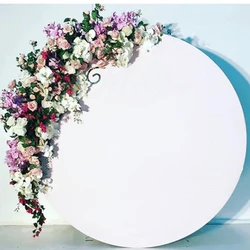 VONVIK Round Acrylic Backdrop White Acrylic Wedding Board Wall