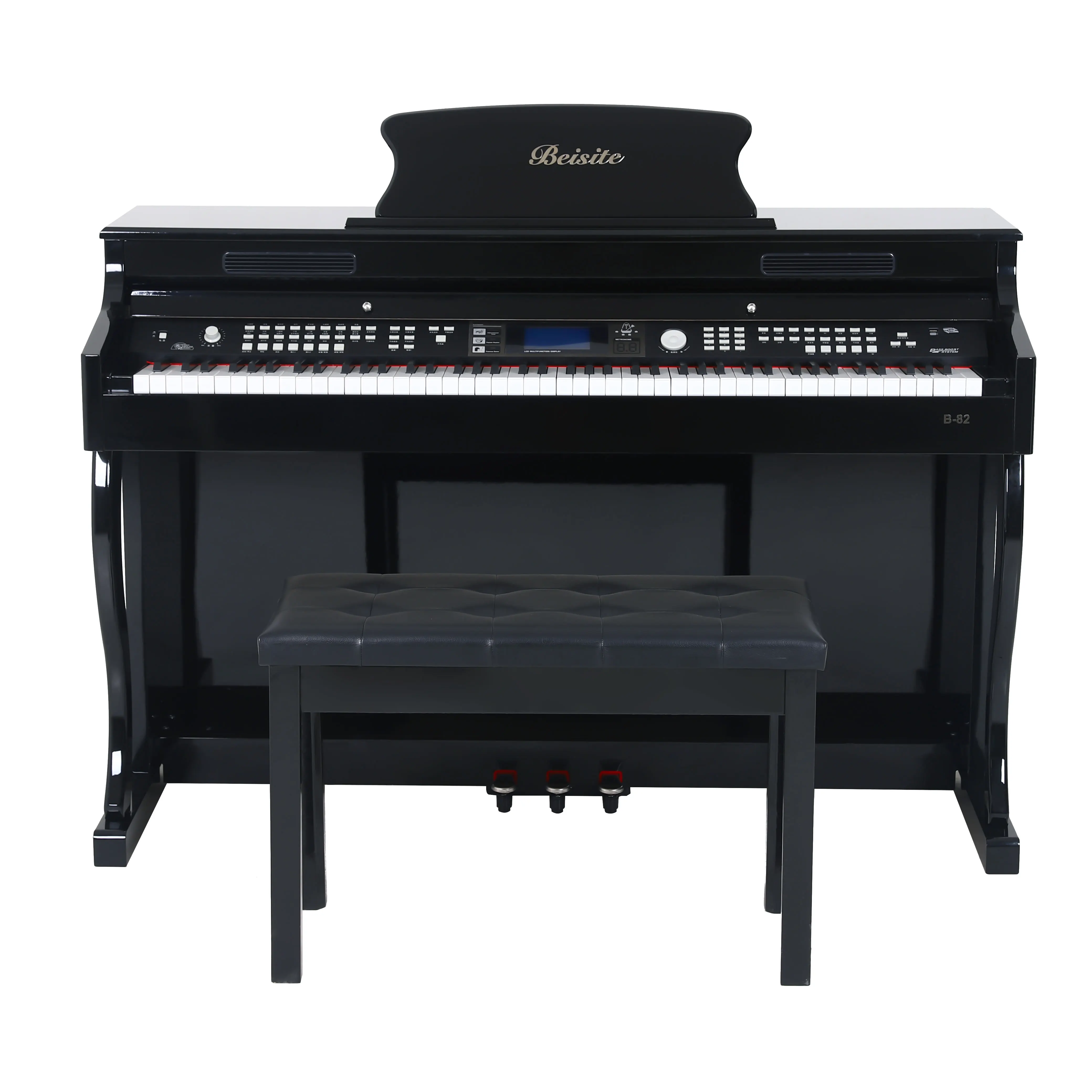 Multi-function hot sale 82 digital piano Upright 88 key full weight hammer action keyboard USB MIDI
