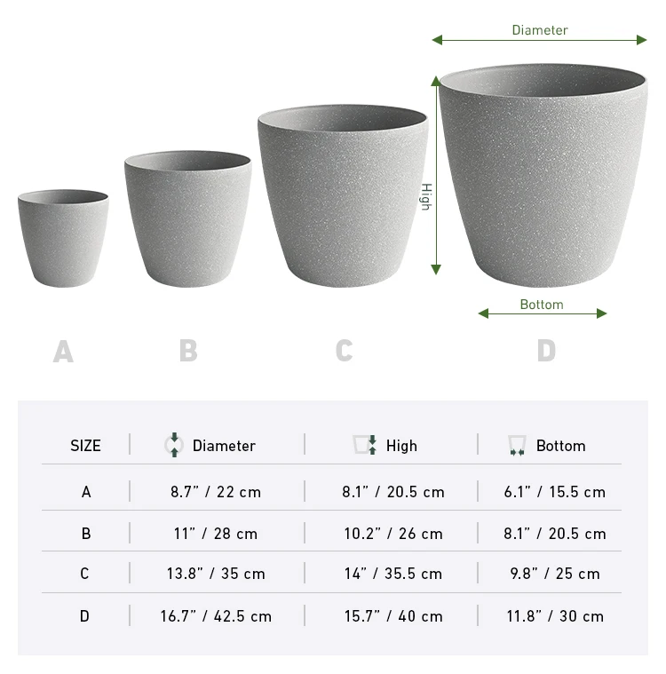 Garden sets decorative containers outdoor planters large flower plant pots