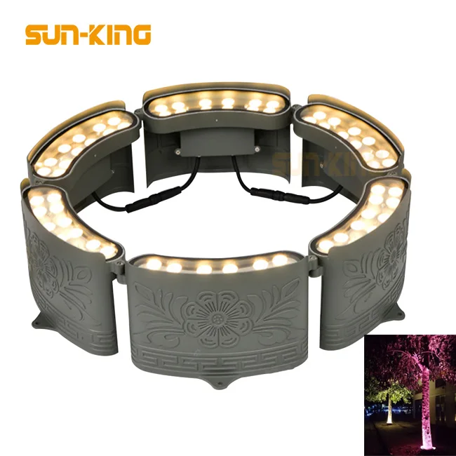 Garden 12WX5 60W green blue waterproof AC220V 110V Hug Led Palm Tree Outdoor Ring Light Landscape Decoration Holding Tree Lamp