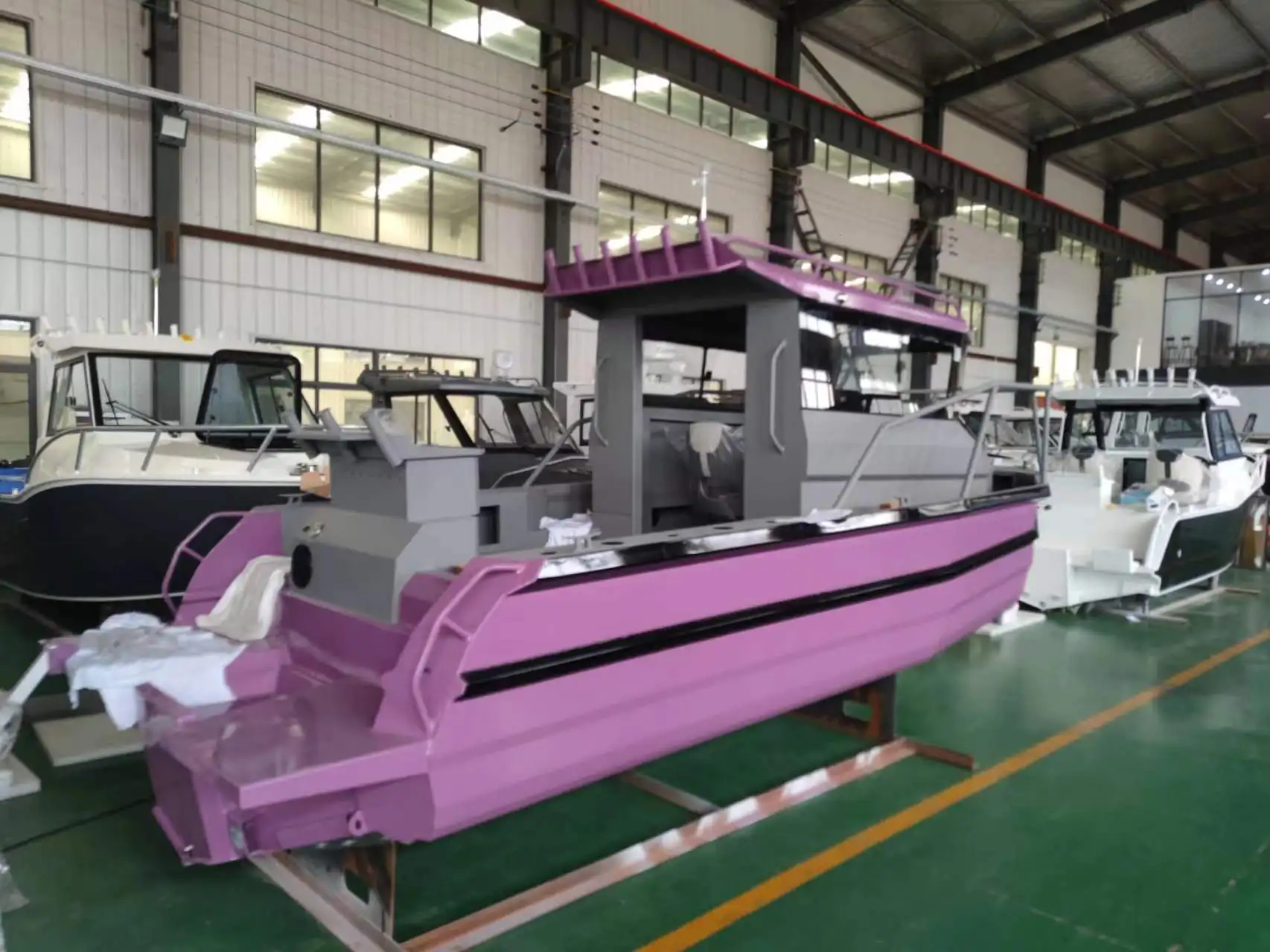 2024 new 6.85 meters Easycraft aluminum fishing boats luxury yacht with cabin for fishing speed boats for sale