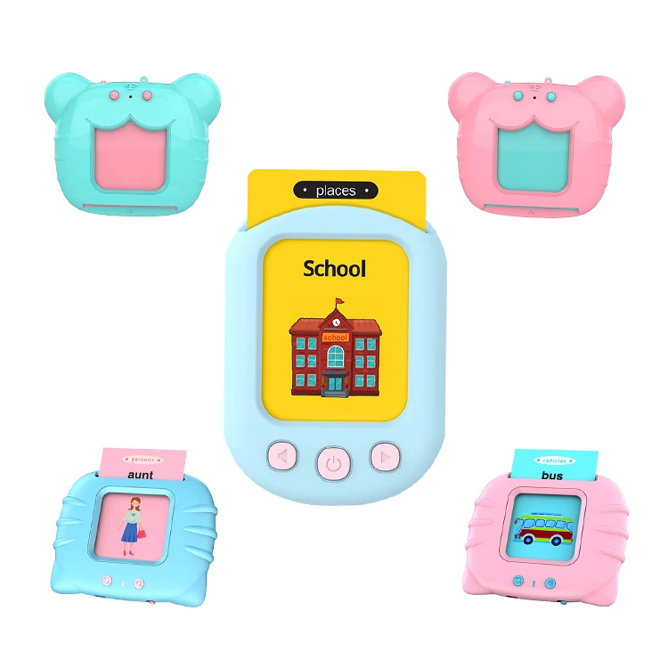 English Talking Flash Cards Preschool Educational Learning Machine Toys Arabic Chinese