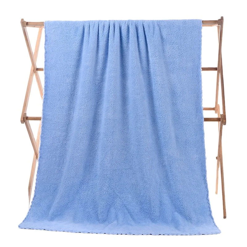 wholesale  high qualtiy microfiber Quick Dry 70*140 Plain coral bath towel