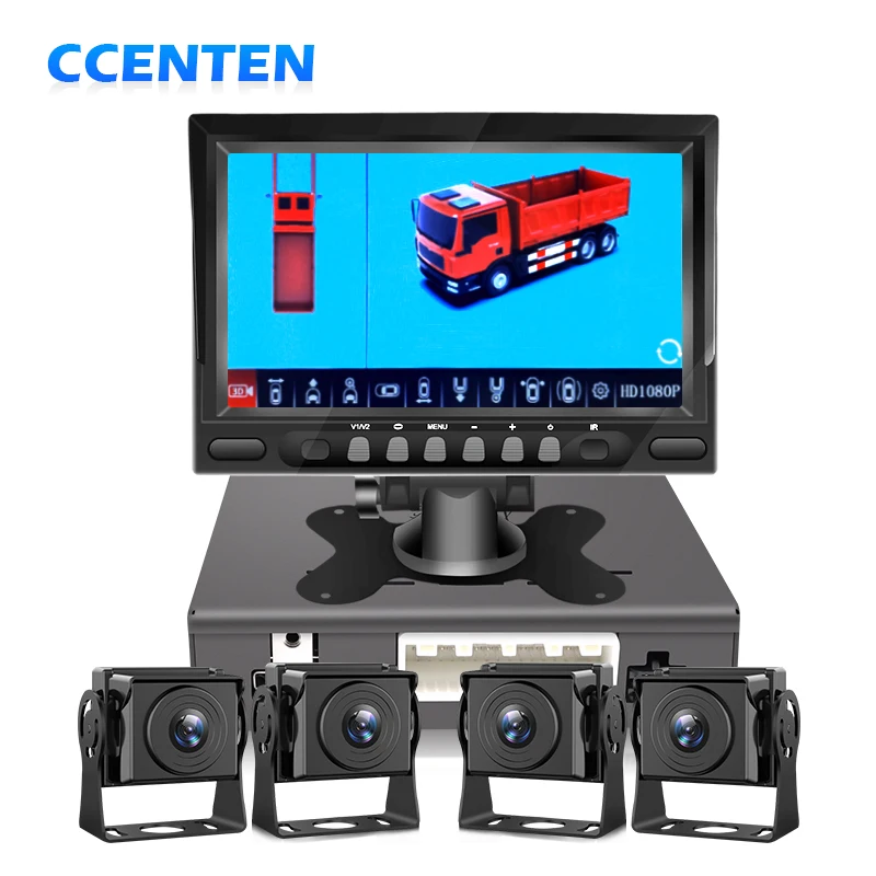 CCENTEN 360 Panoramic Camera System 360 Monitoring Loop Recording with Car Dvr 1080P Night Vision Car Cameras